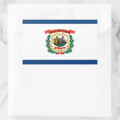 Staat der Offiziellen Flaggenmarke West Virginia Rechteckiger Aufkleber (Tasche)