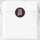 Staat der patriotischen US-Flagge für Runder Aufkleber (Tasche)