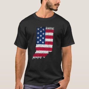 Staat der Patriotischen USA-Fahne von Indiana Wome T-Shirt