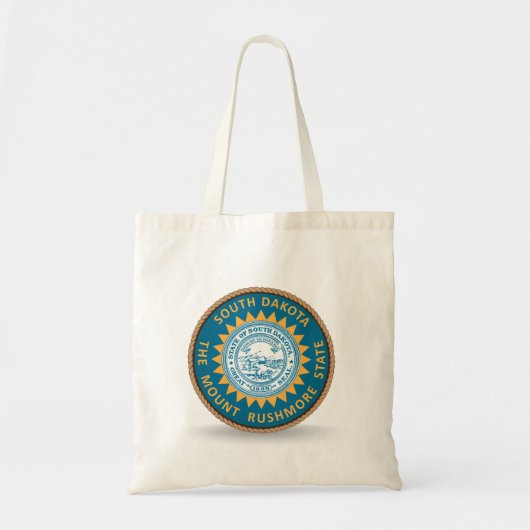 Staat der South Dakota Flag Siegel Tote Tag Tragetasche (Vorne)
