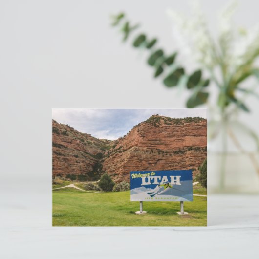 Staat der Utah Postkarte (Stehend Vorderseite)
