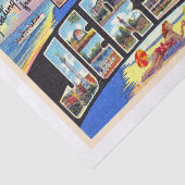 Staat der Vintagen Postkarte New Jersey Seidenpapier (Ausschnitt)