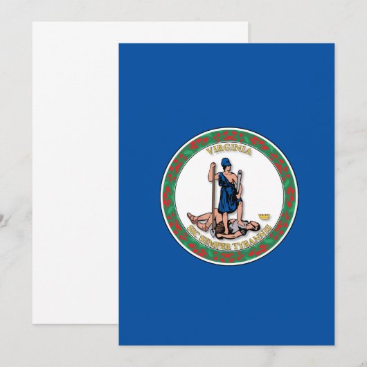 Staat der Virginia-Flagge (Vorne/Hinten)