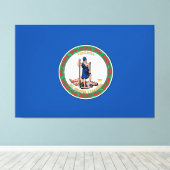 Staat der Virginia-Flagge Leinwanddruck (Insitu (Holzboden))