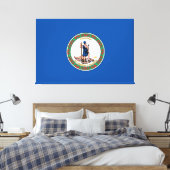 Staat der Virginia-Flagge Leinwanddruck (Insitu (Schlafzimmer))