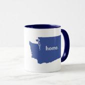 Staat der Washington Zuhause Silhouette Tasse (VorderseiteRechts)