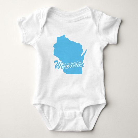 Staat der Wisconsin-Form Baby Strampler (Vorderseite)