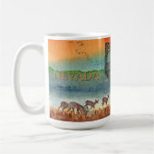 Staat der Wüstenmalerei Nevada Map Tasse (Links)