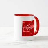 Staat der Wyoming-Form Rote Tasse (VorderseiteRechts)