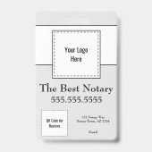 Staat des Alaska Notar Public Abzeichen mit QR-Cod Ausweis (Back)