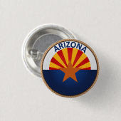 Staat des Arizona-Flaggen-Siegel-Knopfes Button (Vorne & Hinten)
