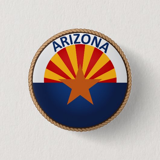 Staat des Arizona-Flaggen-Siegel-Knopfes Button (Vorderseite)