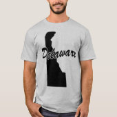 Staat des Delaware-Shape-T - Shirt (Vorderseite)