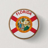 Staat des Florida-Flaggen-Siegel-Knopfes Button (Vorderseite)