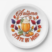 Staat des Geistes im Herbst Pappteller (Vorderseite)