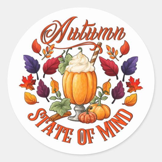 Staat des Geistes im Herbst Runder Aufkleber (Vorderseite)