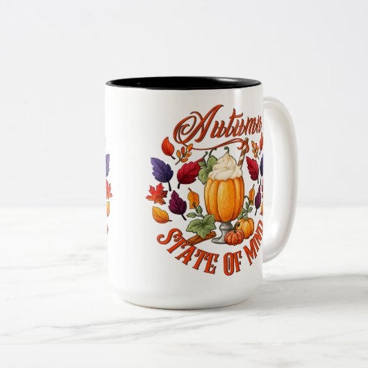 Staat des Geistes im Herbst Zweifarbige Tasse (VorderseiteRechts)