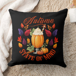 Staat des Geistesschwarzes Herbst Kissen