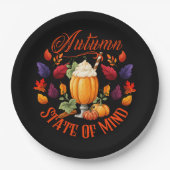 Staat des Geistesschwarzes Herbst Pappteller (Vorderseite)