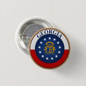 Staat des Georgia-Flaggen-Siegel-Knopfes Button (Vorne & Hinten)