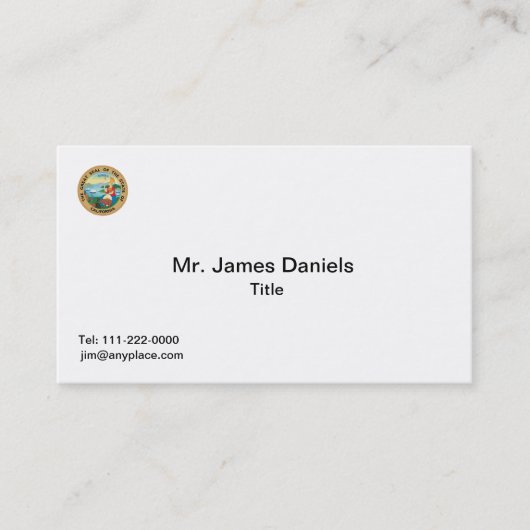 Staat des Großen Siegels Kaliforniens Visitenkarte (Vorderseite)