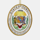 Staat des Großen Siegels von Hawaii Keramikornament (Rechts)