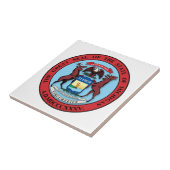 Staat des Großen Siegels von Michigan Fliese (Seite)