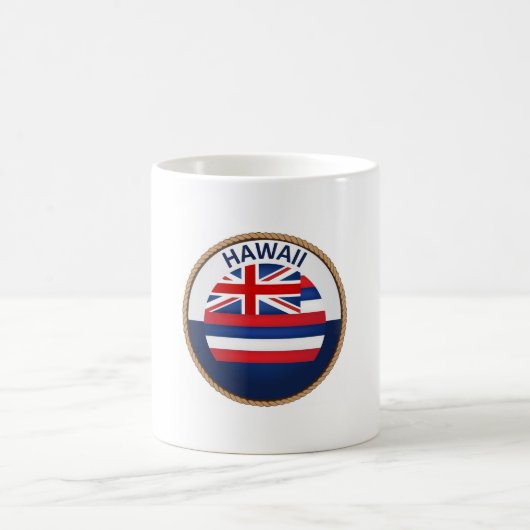 Staat des Hawaii Flag Siegels Kaffeetasse (Mittel)