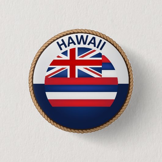 Staat des Hawaii-Flaggen-Siegel-Knopfes Button (Vorderseite)