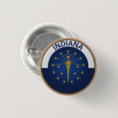 Staat des Indiana-Flaggen-Siegel-Knopfes Button (Vorne & Hinten)