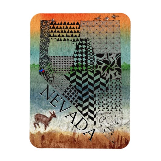 Staat des Magnet des Wüstenmagazins Nevada (Vertikal)