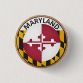 Staat des Maryland-Flaggen-Siegel-Knopfes Button (Vorderseite)