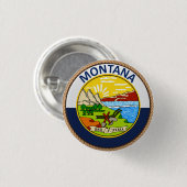 Staat des Montana-Flaggen-Siegel-Knopfes Button (Vorne & Hinten)