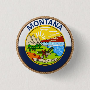 Staat des Montana-Flaggen-Siegel-Knopfes Button