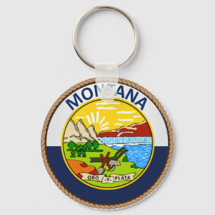 Staat des Montana-Flaggen-Siegels Schlüsselanhänger