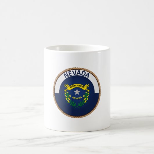 Staat des Nevada Flag Siegels Kaffeetasse (Mittel)