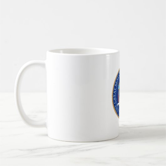 Staat des New Yorker Flaggen-Siegels Kaffeetasse (Links)