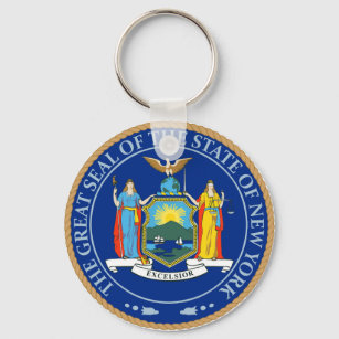 Staat des New Yorker Flaggen-Siegels Schlüsselanhänger