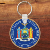 Staat des New Yorker Flaggen-Siegels Schlüsselanhänger (Vorderseite)