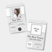 Staat des Notars Ohio mit QR-Code Ausweis (Vorder- & Rückseite)