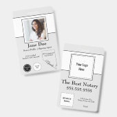 Staat des Notars von Nevada mit QR-Code Ausweis (Vorder- & Rückseite)