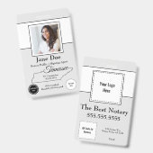 Staat des Notars von Tennessee mit QR-Code Ausweis (Vorder- & Rückseite)