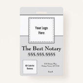 Staat des Notars von Texas mit QR-Code Ausweis (Rückseite)