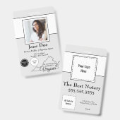 Staat des Notars von Virginia mit QR-Code Ausweis (Vorder- & Rückseite)