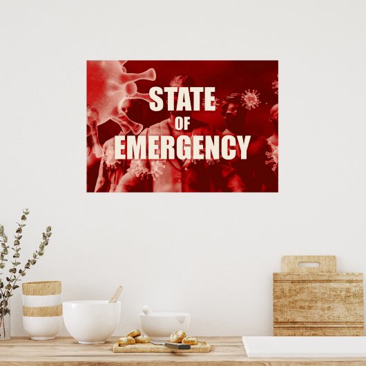 Staat des Nothilfe- und Krisenmanagements Poster (Küche)