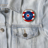 Staat des Ohio-Flaggen-Siegel-Knopfes Button (Beispiel)