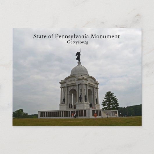 Staat des Pennsylvania Denkmals Postkarte (Vorderseite)