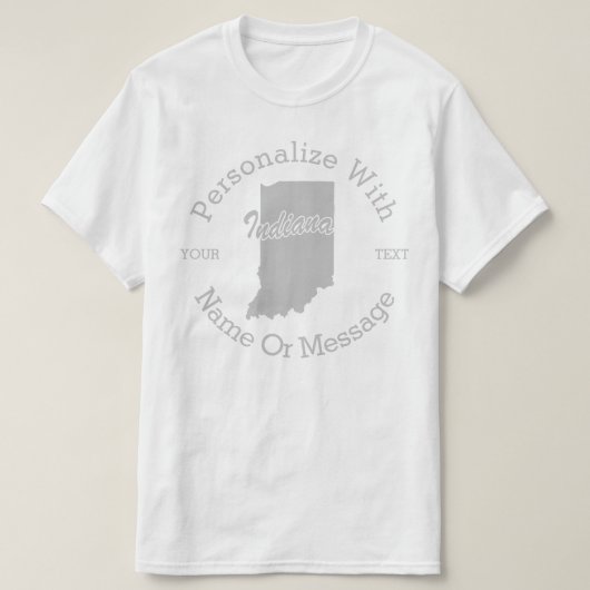 Staat des PERSONALISIERTEN T - Shirt von Indiana (Design vorne)