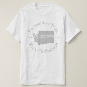 Staat des PERSONALISIERTEN T - Shirt von Washingto