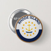 Staat des Rhode Island Flaggen-Siegel-Knopfes Button (Vorne & Hinten)